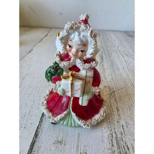 Vintage napco Xmas angel s1168 AS IS cherub spaghetti ceramic Xmas present decor